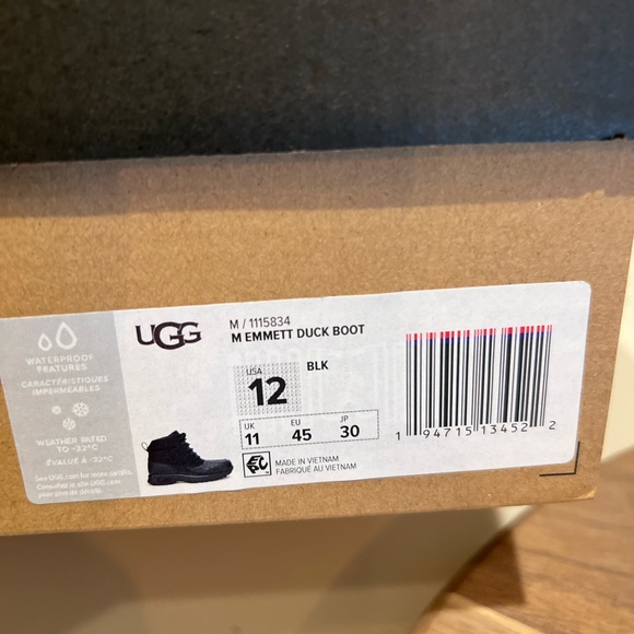 UGG Emmett Duck Boot Black size 12 - Picture 13 of 15